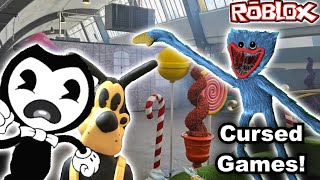 BENDY PLAYS THE CURSED GAMES! (BATIM Roblox)