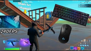 SteelSeries Apex Pro Mini ASMR Chill🤩 Piece Control 1v1🏆Satisfying Keyboard Fortnite