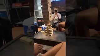 Skill or Luck?... Jenga Trick shot 🤔