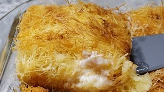 Kunafa stuffed with homemade cream كنافه بالقشطه  👌👌