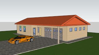 Проект дома 135м² в SketchUp