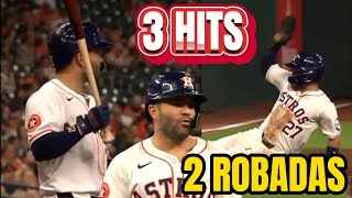 José Altuve con juego de tres HITS y dos BASES ROBADAS: ¿Cuántas veces lo ha hecho en su carrera?