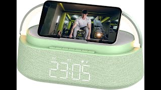 Product Review: #freefish Bluetooth Speaker Alarm Clock with 15W Fast Wireless Charger