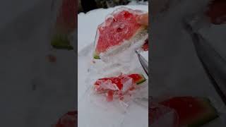 #shorts #ice #watermelon #snow #winteriscoming #winter #watermelonicecream