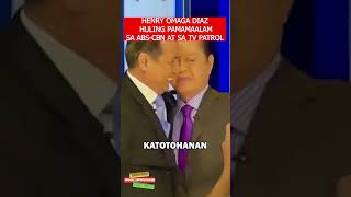 Huling Mensahe ni Henry Omaga Diaz Bago Magpaalam sa ABS CBN at TV Patrol