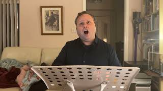 Paul Potts sings As I Sit Here by Wilfred Sanderson in rehearsal