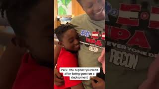 Soldier Surprises His Kids When He Comes Home from Deployment #military  #soldiercominghome