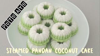 Putu Ayu (Steamed Pandan Coconut Cake) #IndoStreetFood #putuayu #steamedpandancoconutcake