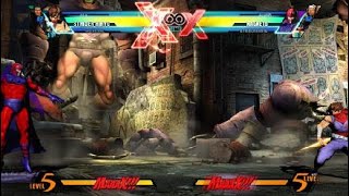 ULTIMATE MARVEL VS CAPCOM 3 Wolverine , Ryu , Strider Hiryu Team Combo