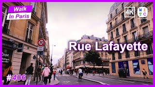 Rue Lafayette, Paris, France | Walk In Paris | Paris walk | Paris street tour