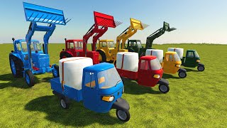 Loaders Of Colors ! Transporting Small Dumpers And Loading To Mini Farm Work | Farming Simulator