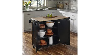 Home Styles Liberty Kitchen Cart with Wood Top