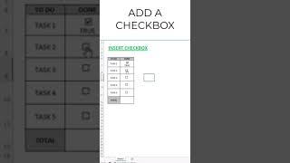 Insert checkbox in Excel #shorts #excel #checkbox #insert #education #excelbasics #tipsexcel