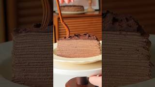 Chocolate mille-feuille cake 🥞Recipe #shorts