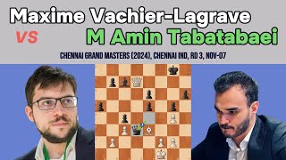 Italian Game Triumph: Maxime Vachier-Lagrave vs M Amin Tabatabaei - Chennai Grand Masters 2024