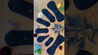 🖤🌿 Organic Black Cloth Pads 🌿🖤 #periods #shorts #fyp #tiktok #clothpads #organic #reusable