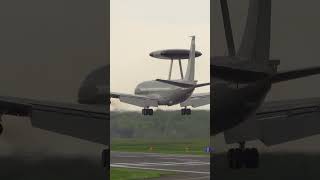 NATO AWACS Landing at Geilenkirchen Air Base  #aviation #planespotting #ytshorts #plane #airport #yt