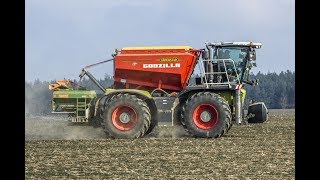 Přihnojování 2018 - Claas Xerion 3800 SADDLE TRAC + Amazone ZA-M 3000 Ultra "GODZILLA"