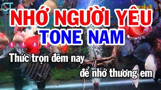 Karaoke Nhớ Người Yêu Tone Nam ( Bm ) Nhạc Sống Phối Mới || Karaoke Tuấn Kiệt