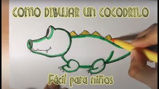 🐲 DIBUJANDO CARICATURA DE COCODRILO / Drawing a CROCODILE very easy 🐲