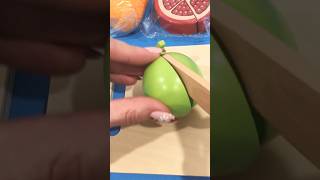 💕 ASMR Sounds Cutting Velcro Fruit 💜 Wooden Toy Cute Play #oddlysatisfying #toyasmr #montessori