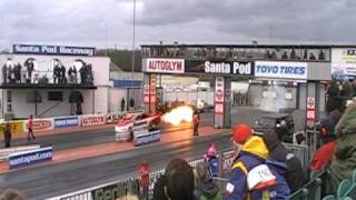 Firestorm Jet Funny Car Crash - Santa Pod Easter Thunderball 2010