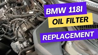 BMW 118i oil filter change