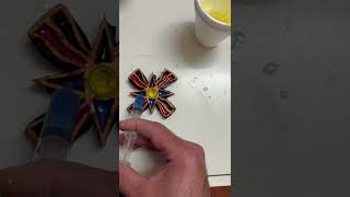 Epoxy resin Assyrian flag