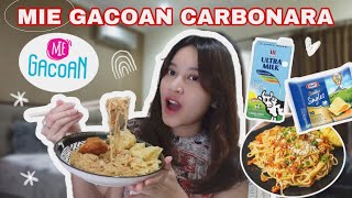 COBAIN MIE GACOAN CARBONARA VIRAL!! RASANYA KOK..... | Aurelliaurel