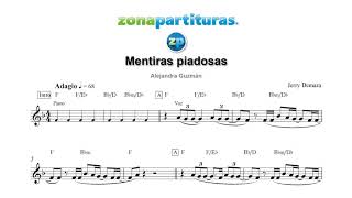 Partitura "Mentiras piadosas" Alejandra Guzmán