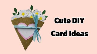 Cute DIY Card Ideas/การ์ดช่อดอกไม้แบบง่ายๆ/แม่เนย น้องพอสDIY