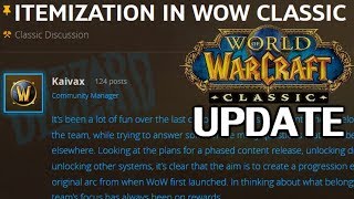 Official Update on Itemization in WoW Classic