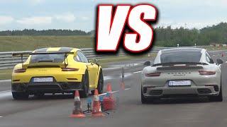 PORSCHE 911 GT2 RS vs 911 TURBO S🧐🧐