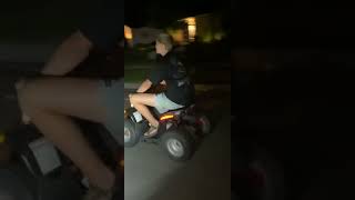 Kids loose on atvs. Begal rat caught street racing. Cops get called.