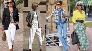 CÓMO VESTIR BIEN A LOS 50 AÑOS/ LOOKS DE CALIDAD Y TENDENCIA