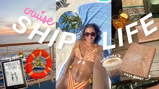 LIFE WORKING ON A CRUISE SHIP: beach days, cast dinner, trying pumpkin spice, reading updates! 🏝️🛟🌞