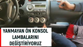 OTOMOBİL ÖN KONSOLUNDAKİ (KLİMA,KALORİFER DÜĞMELERİ)  AMPULLER NASIL DEĞİŞTİRİLİR? FATİH USTADAN...