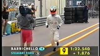 F1 Monaco 1998 Qualifying Barrichello crashes (DF1)