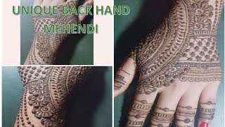 Unique Back Hand Mehendi || Mehendi Design || Back Hand || Mehendi Art || Mehendi Simple ||