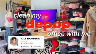 CLEAN MY DEPOP OFFICE WITH ME 🍒💌 | depop top seller tips + office setup