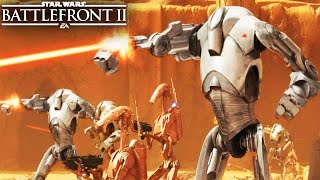 BATTLE OF GEONOSIS: CIS Battle Droids vs Clone Troopers - Star Wars: Battlefront 2 (PS5, 4K, HDR)