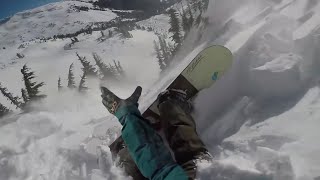 Snowboarder Causes Avalanche · Survives by Inflating Pack