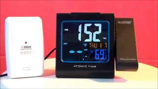 La Crosse K86326 Atomic Projection Alarm Clock w/ Indoor and Outdoor Temperature