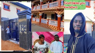 Kwadwo Nkansah lilwin Builds huge house for his mother on her 80th birthday & a luxurious salon