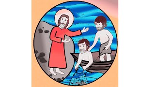 Coloring Jesus | Pescuirea minunata | Jesus miraculous catch fish