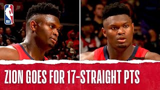 Zion Williamson Goes OFF for 17 STRAIGHT POINTS In NBA Debut!!