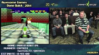 Mario Kart 64 :: 150cc Large-skips SPEED RUN Live by DNTN31 #AGDQ 2014