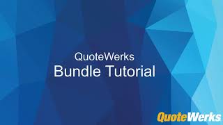 QuoteWerks Tutorial Video: Bundles