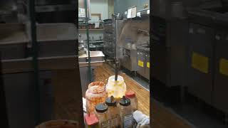 Line cooking in a restaurant