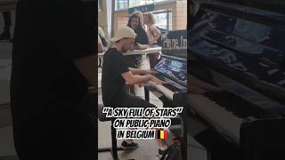 "A SKY FULL OF STARS" by Coldplay on PUBLIC piano #shorts #piano #music #cover #public #short #train